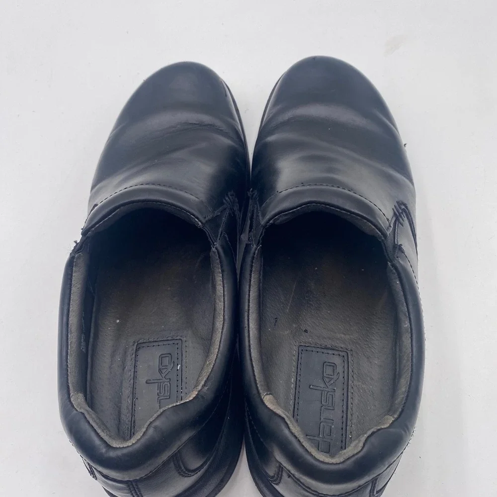 Dansko Wayne Slip On Loafers Men 45 Black Leather Comfort Work Shoe Professional
